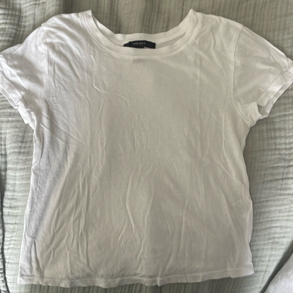 White baby tee